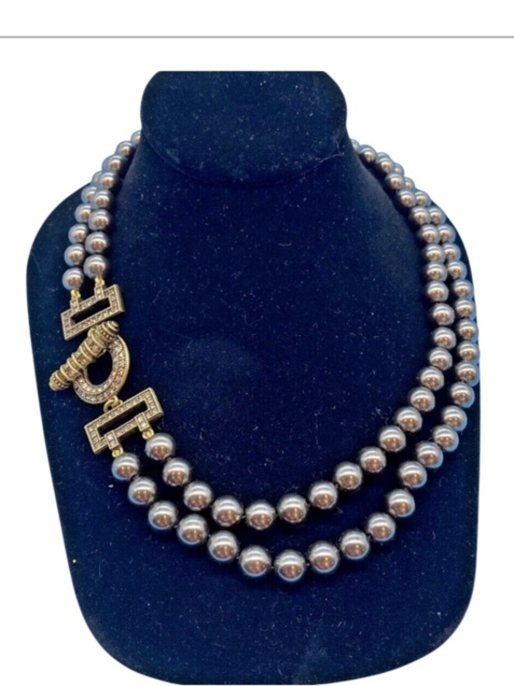 Heidi Daus Double Strand faux pearl necklace